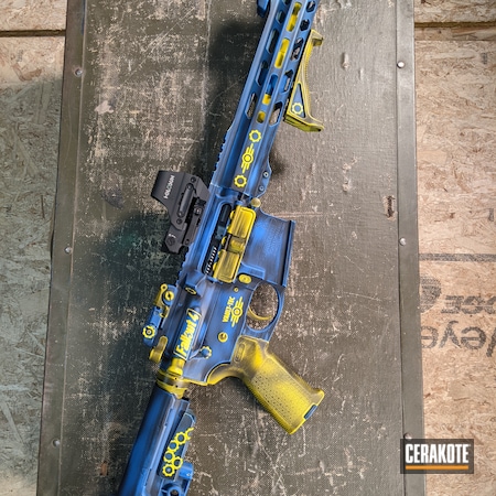 Powder Coating: NRA Blue H-171,AR Rifle,Fallout,S.H.O.T,Electric Yellow H-166