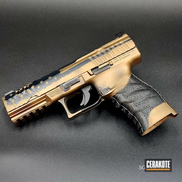 Walther Wmp Flag Design In Burnt Bronze, Magpul Stealth Grey & Midnight Blue