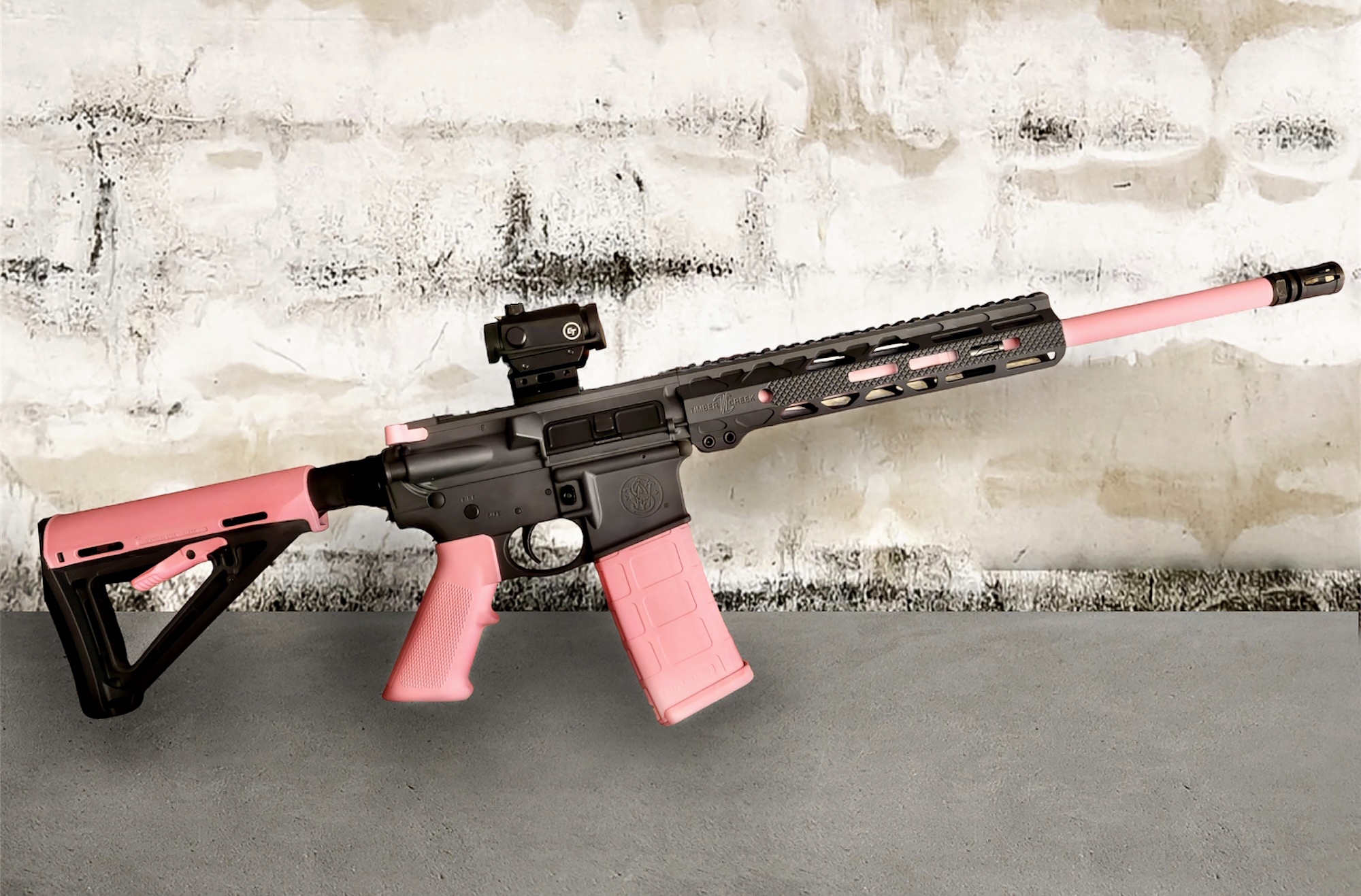 Pink and Grey AR | Cerakote