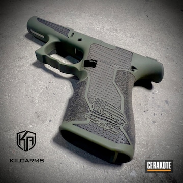 Cerakoted Custom Stippled/coated Glock 43x Frame In H-236