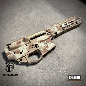 Chocolate Chip Camouflage Ar15 Receiver Set 