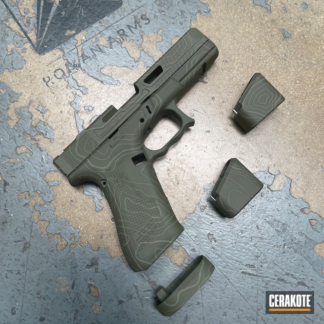 Cerakoted: Topo Camo,Magazine Base,Pistol,Pistol Slide,Pistol Slides,Custom Pistol,Topoflage,Mag Bottom Plates Coated,9mm Luger,Glock,Forest Green H-248,17,Topographic Camo,Handguns,Mag Extensions,Magwell Attachment,Pistols,Topographical Map,S.H.O.T,Custom Glock,Base Plate,Handgun Frame,Frame,Magazine Base Plate,Glock Slide,O.D. Green H-236,Glock 17,Magwell,Slide,Pistol Frame,Handgun,9mm,Flared Magwell,Baseplate,Topographical,Magazine Extension,Custom Handgun,Custom Glock Slide,Glock Frame,Slides