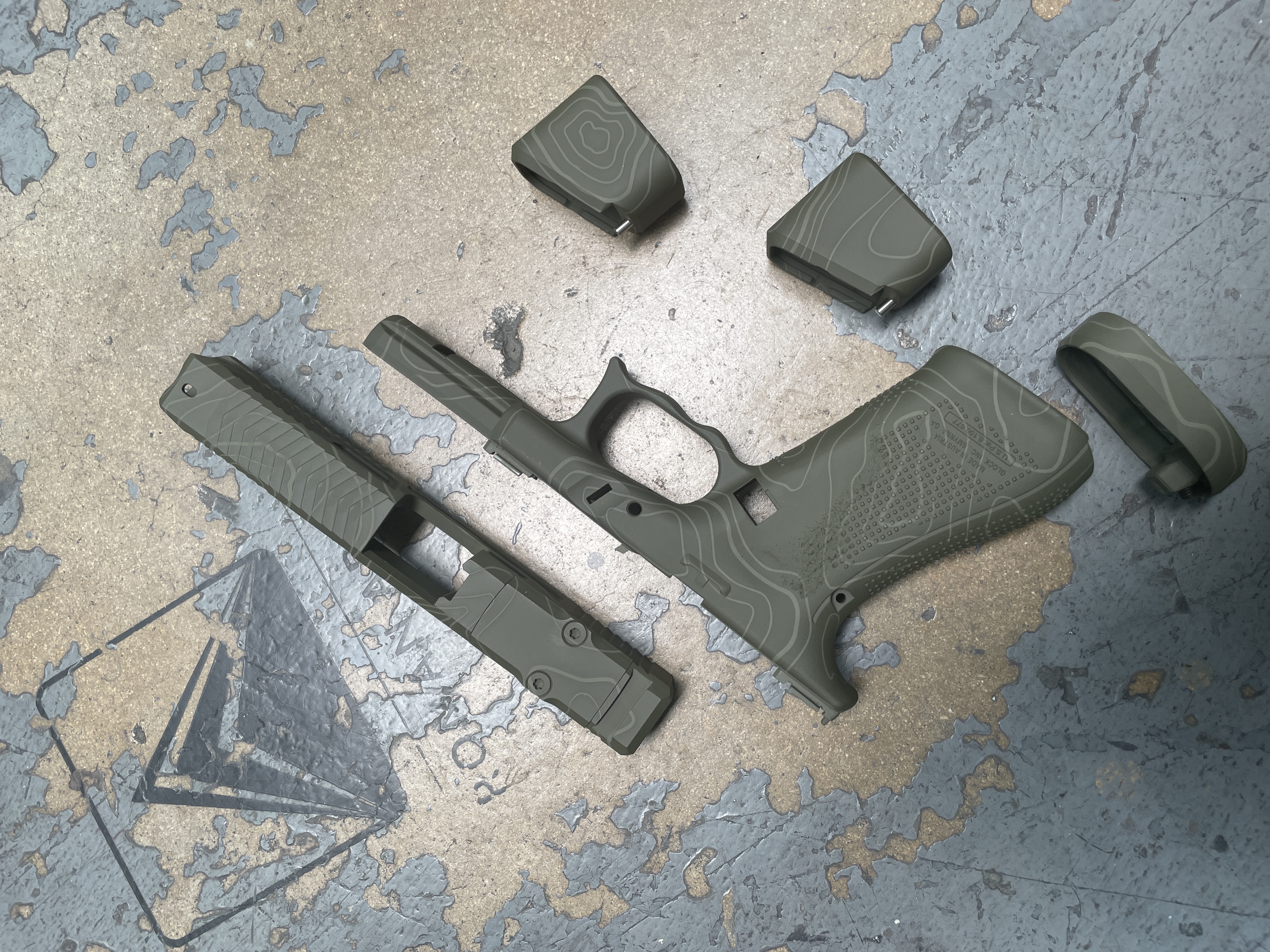 Glock In Topo Camo in H-248 and H-236 | Cerakote