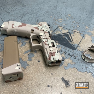 Cerakoted Chocolate Chip Camo Glock In H-199, H-143 And H-146