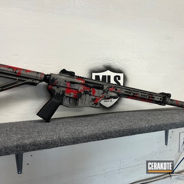 Usmc Red, Titanium And Graphite Black Ar Rifle