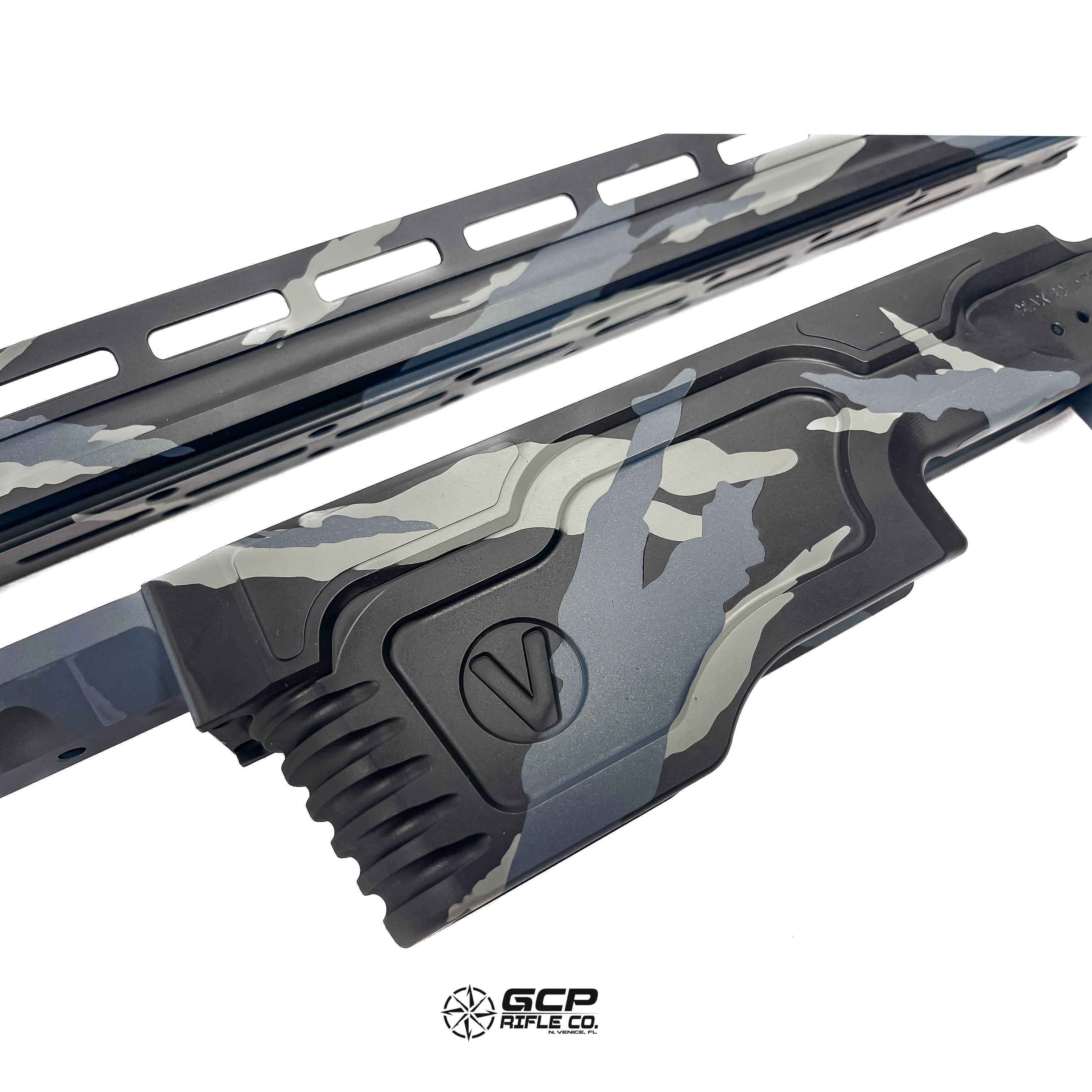 Urban camo on Sig Vision Chassis for Sig SSG/STR rifle | Cerakote
