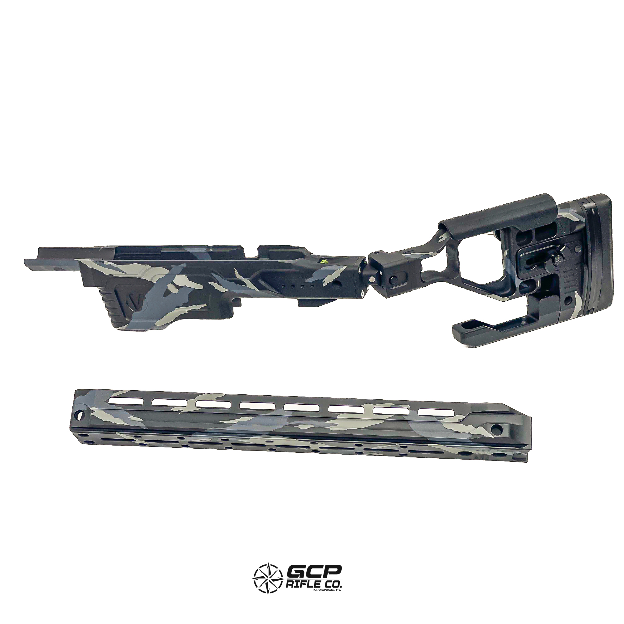 Urban camo on Sig Vision Chassis for Sig SSG/STR rifle | Cerakote
