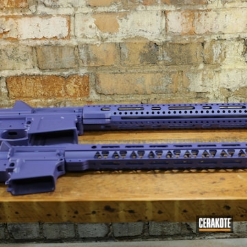 Ar-15 And Ar-10 Coated In Custom Mad Purple Color