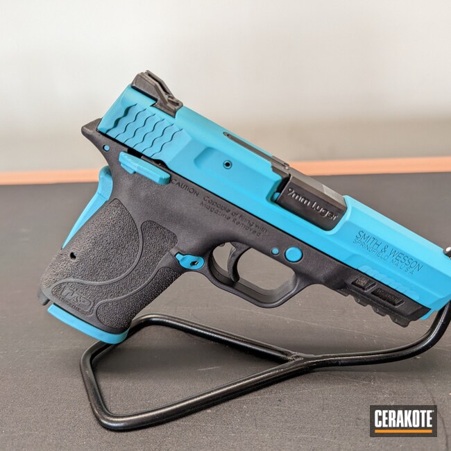 Cerakoted: S.H.O.T,AZTEC TEAL H-349,Smith & Wesson,Smith & Wesson M&P,EDC