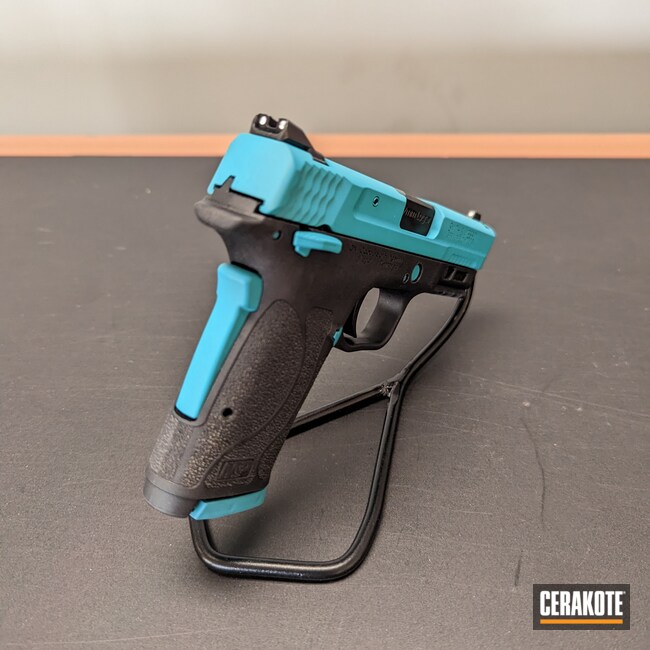 Cerakoted: S.H.O.T,AZTEC TEAL H-349,Smith & Wesson,Smith & Wesson M&P,EDC