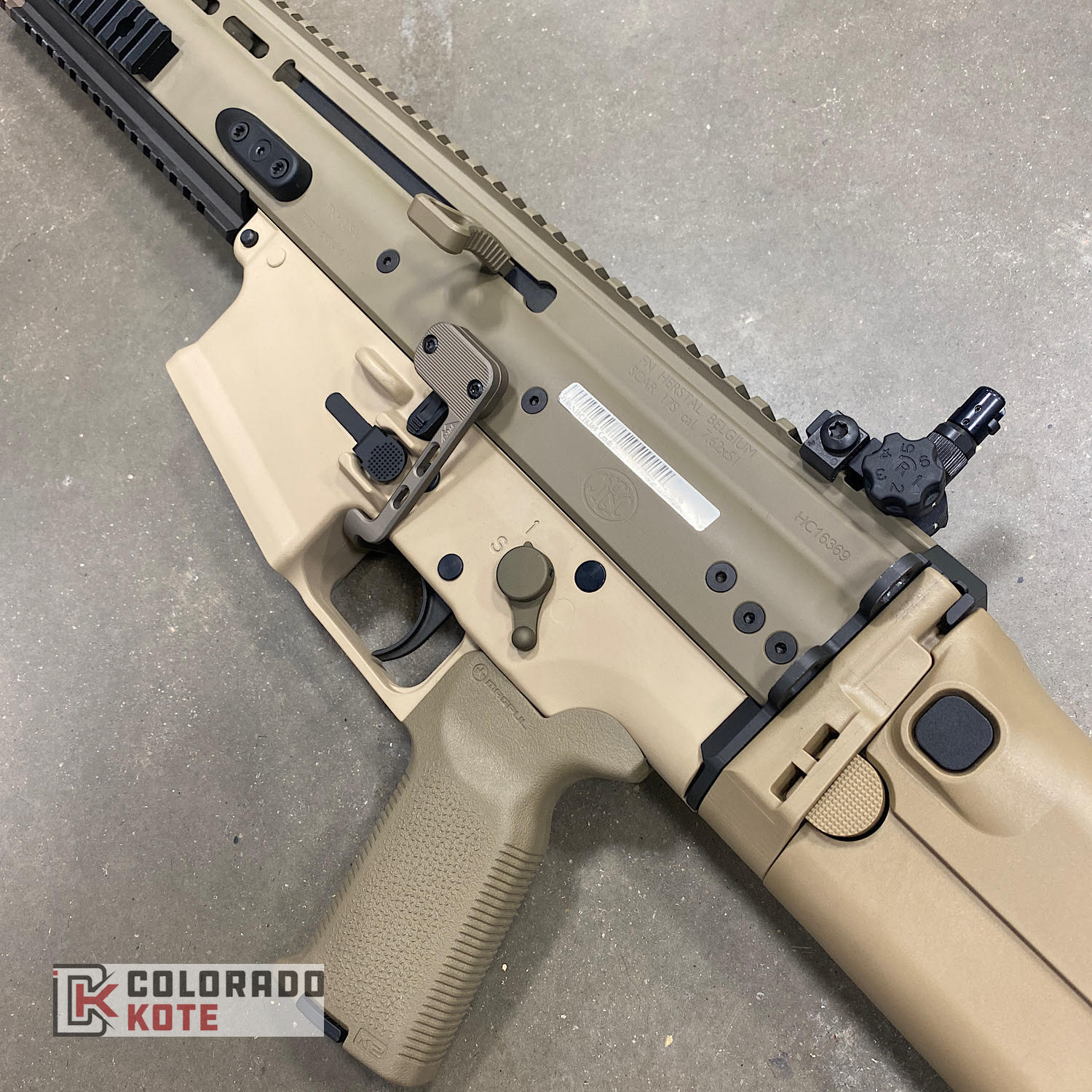 Tactical Rifle coated with a Benelli® Sand and Magpul® Flat Dark Earth ...