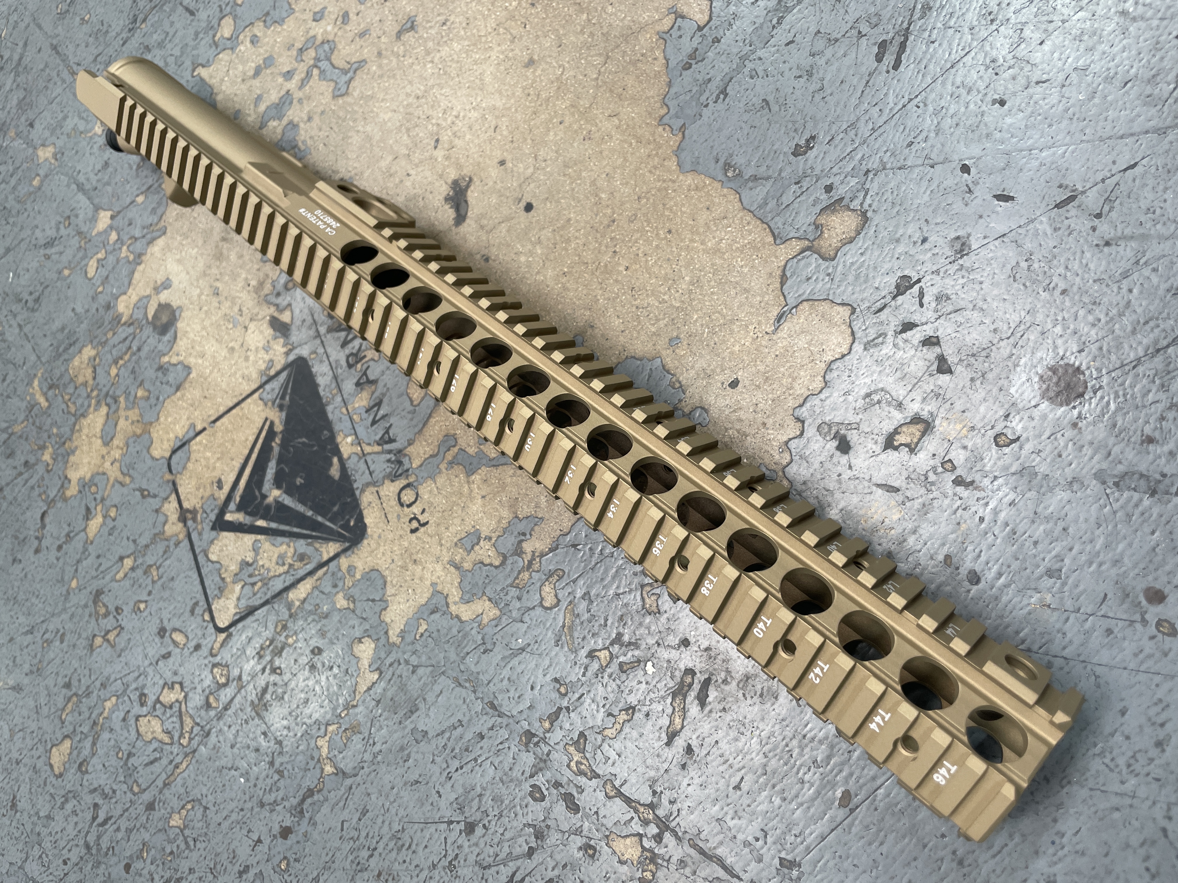 Custom Hand Guard Handguard finished with a Titanium, A.I. Dark Earth, 20150 and Gold ...