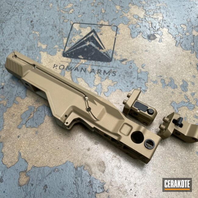 Cerakoted Titanium, Coyote Tan, Gold And Fde Lower Receiver