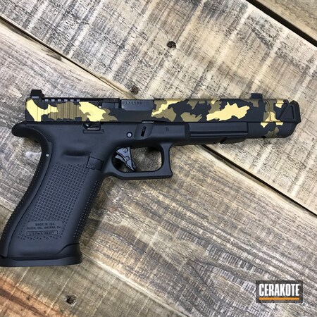 Powder Coating: 9mm,S.H.O.T,Gold H-122,Armor Black H-190,Glock 34,Burnt Bronze H-148