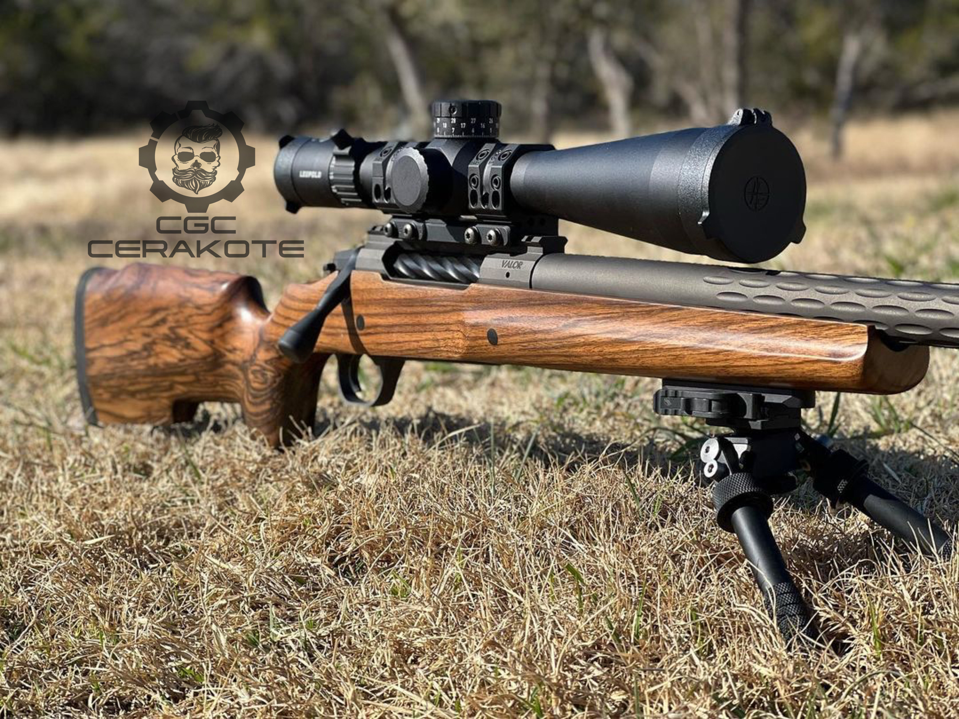 Bolt Action Rifle using a Matte Ceramic Clear and Graphite Black Finish ...