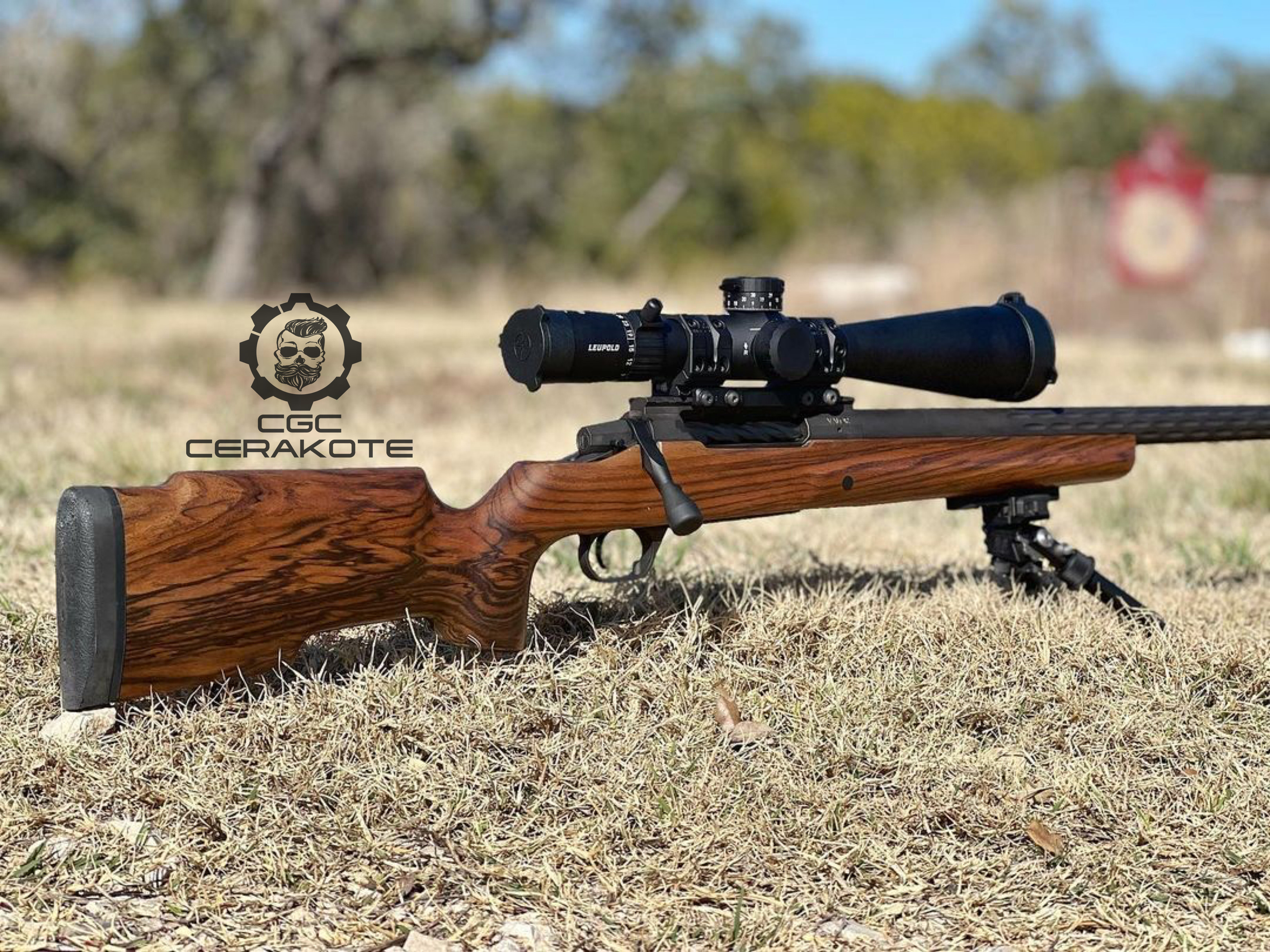 Ceramic Rifles Bolt Action Rifle using a Matte Ceramic Clear and Graphite Black Finish ...