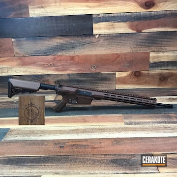 Cerakoted Magpul® Stealth Grey And Multicam® Dark Brown Ar Rifle