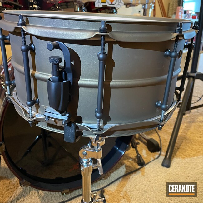 Cerakoted: Burnt Bronze H-148,Musical Instrumet,Armor Black H-190,Snare Drum,Drums,Musical Instrument