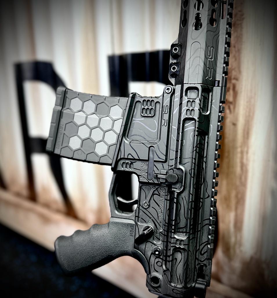 Topographic Rifle Topographical Camo | Cerakote