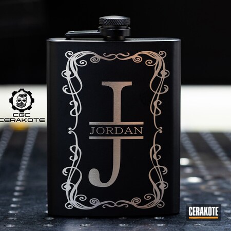 Powder Coating: Laser Engrave,Flask,Groom Gifts,Gifts,Laser,Gift Idea for Men,Whiskey,Laser Engraved,Personalized,Graduation Gift,Graphite Black H-146,Wedding Present,Gift Idea for Women,Gift Ideas,Solid Tone,Gift,Solid Color