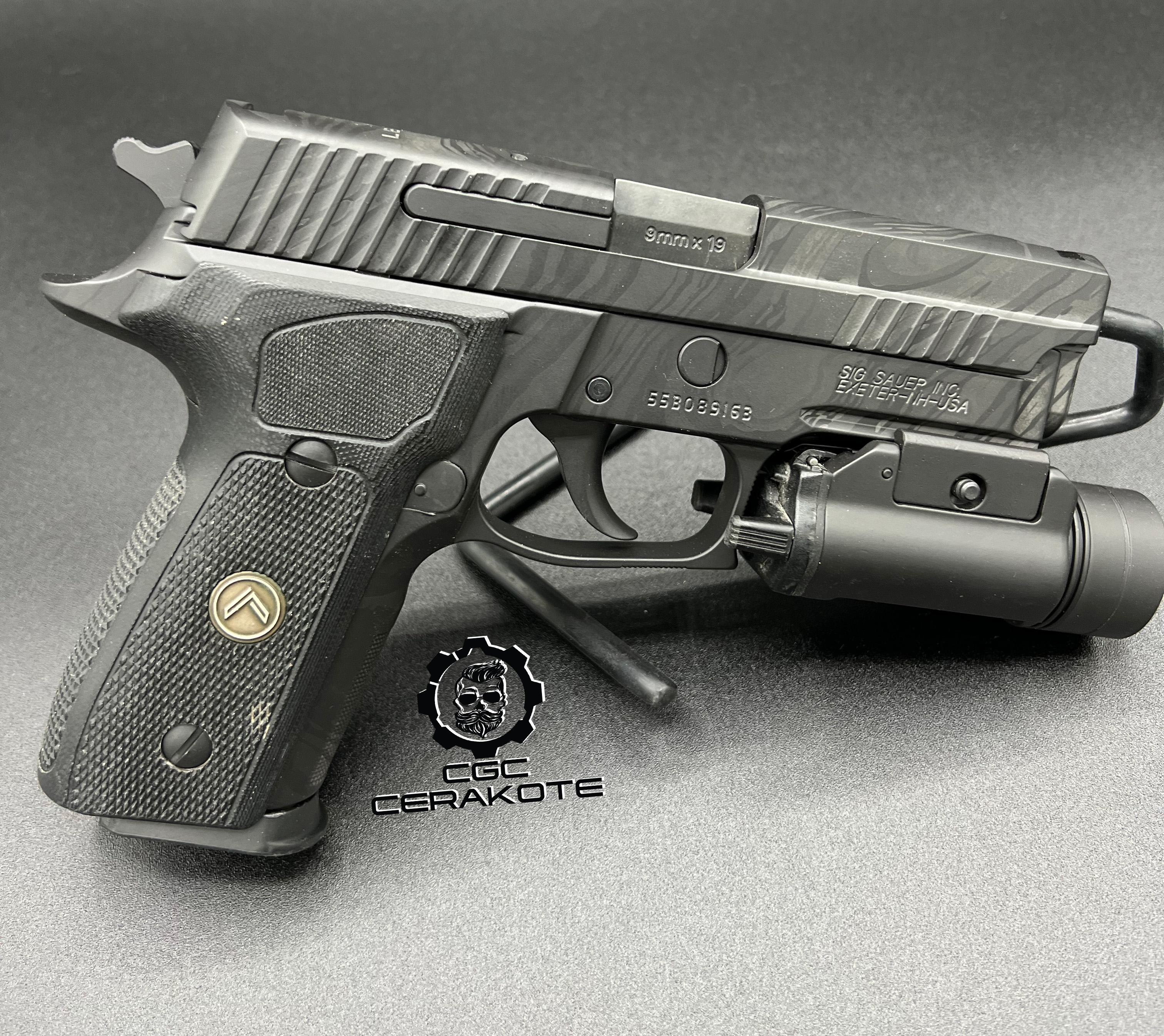 Gunpowerder Color Damascus Edition Sig P229 | Cerakote