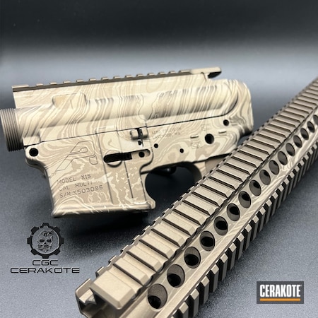 Powder Coating: Laser Engrave,S.H.O.T,AR Lower Receiver,Damascus Steel,AR-15,Upper / Lower,Laser Engraved,AR Upper,Custom,Damascus,Laserengraving,m4,SMOKED BRONZE H-359,AR Lowers,Upper and Lower Receiver Set,OdamascusG,Certified Applicator,Unique