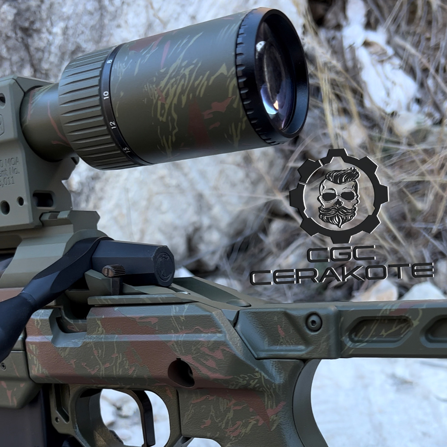 Bolt Action Rifle with Hazel Green, Chocolate Brown, Federal Brown and ...