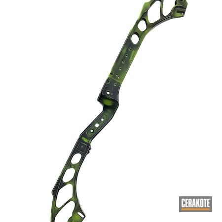 Powder Coating: Graphite Black H-146,Distressed,Zombie Green H-168,S.H.O.T,Bow Riser,Compound Bow,Bow