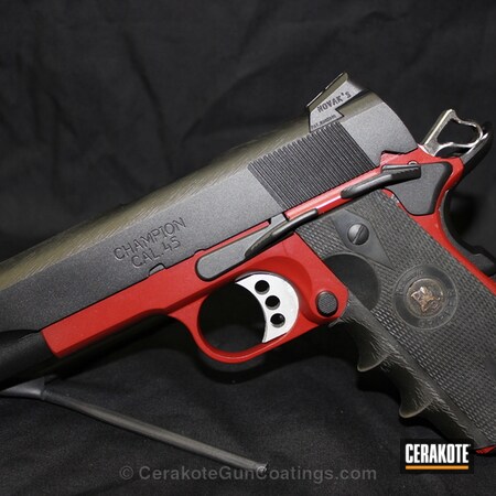 Powder Coating: Crimson H-221,1911,Armor Black H-190,Springfield Armory,.45