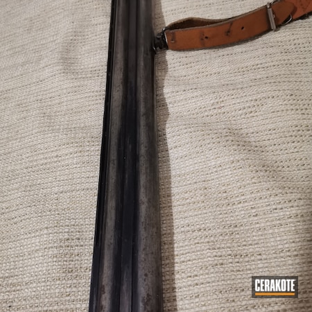 Powder Coating: Graphite Black H-146,S.H.O.T,Over Under,Restoration,Hunting Shotgun,Shotgun Restoration,Double Barrel Shotgun