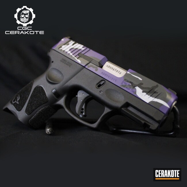 Cerakoted Springfield® Grey, Bright White, Graphite Black And Bright Purple Taurus