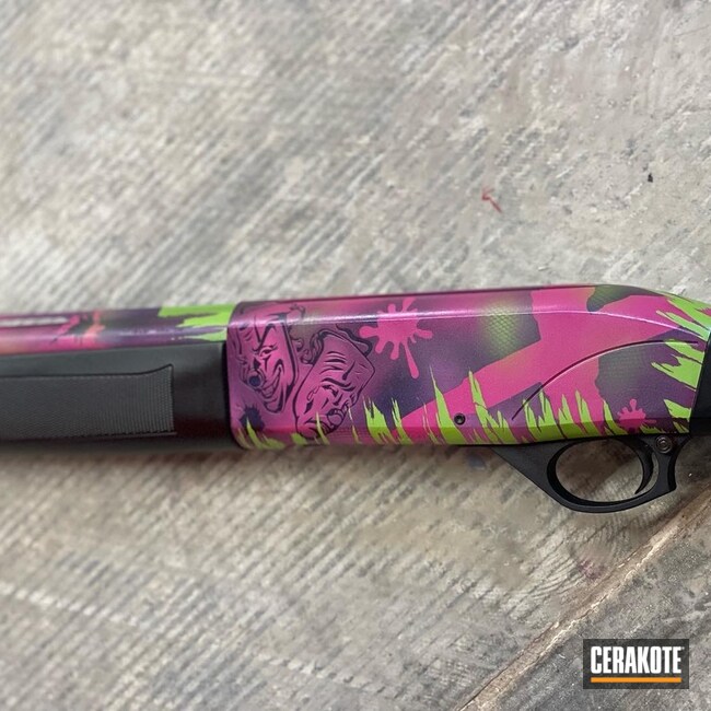 Cerakoted: FDA,FDA Coatings,Bright Colors,Bright Purple H-217,Zombie Green H-168,SIG™ PINK H-224,anarchy