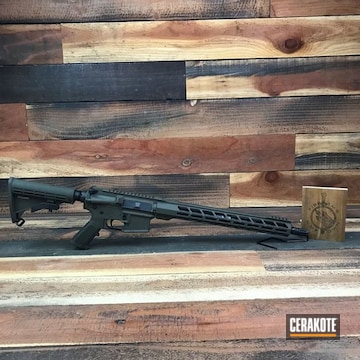 Cerakoted Magpul® Stealth Grey And Mil Spec O.d. Green Ar Rifle