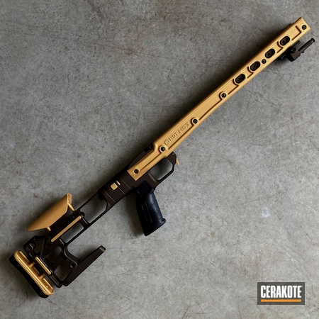 Powder Coating: Rifle Chassis,Midnight Bronze H-294,MDT Chassis,Tactical,S.H.O.T,Gold H-122,MDT,Chassis