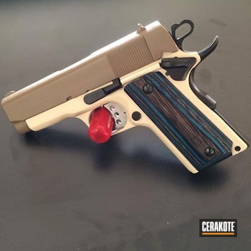 Cerakoted H-267 Magpul Flat Dark Earth With Custom Mix Of H-199 Desert Sand And H-136 Snow White