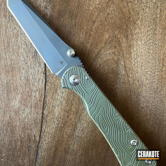 Cerakoted: Mil Spec O.D. Green H-240,Knife,Knives