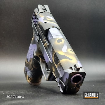Smith & Wesson M&p 40 Multicam Pattern Coated With Crushed Orchid, Graphite Black, Stormtrooper White & Gold