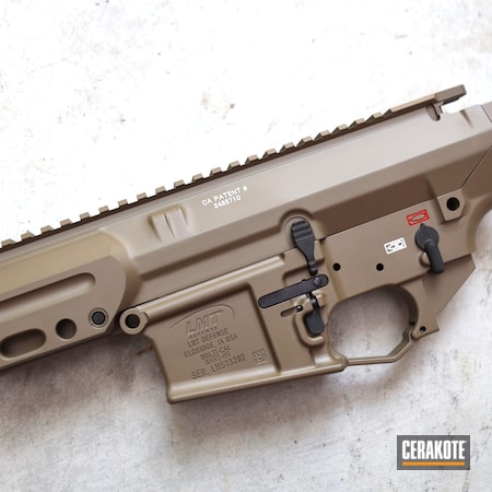 Powder Coating: Laser Engrave,Bright White H-140,S.H.O.T,LMT,Color Fill,Tactical Rifle,Lewis Machine & Tool Company,FIREHOUSE RED H-216,AR-15,MAGPUL® FLAT DARK EARTH H-267