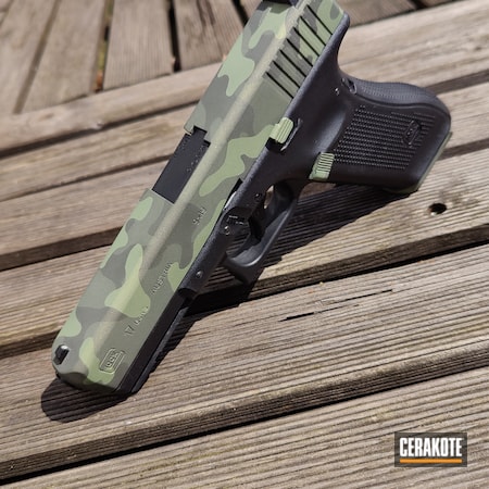 Powder Coating: Glock,S.H.O.T,Airsoft,MultiCam,Camo,Green,Glock 17,Camouflage,Crocodile H-360