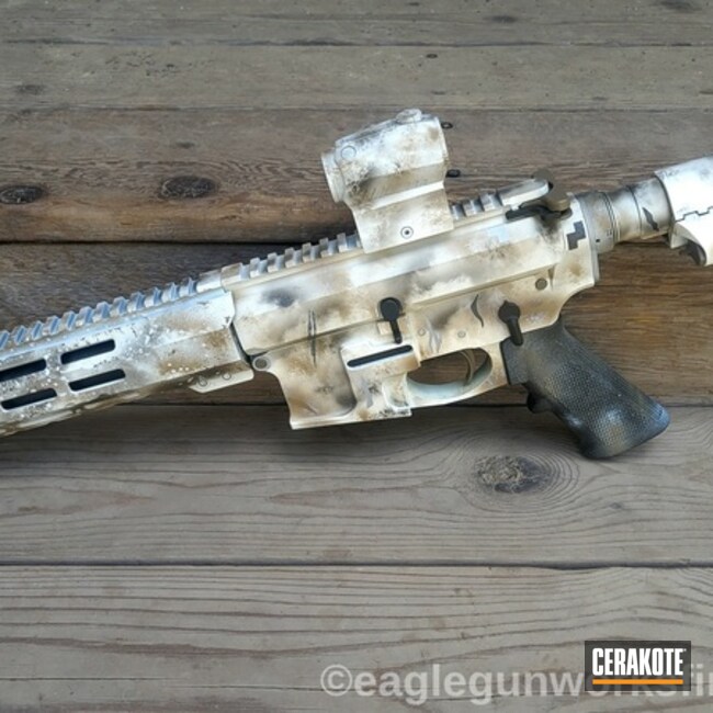 Cerakoted Snow White, Frost, Magpul® O.d. Green And Coyote Tan Custom Ar-15