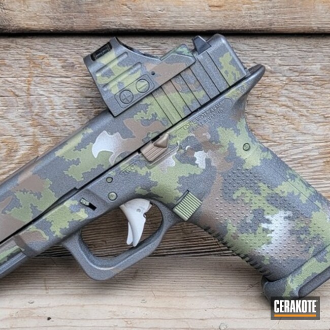 Lone Wolf 9mm Build In Freehand Camo Using Crocodile And Other Metallics