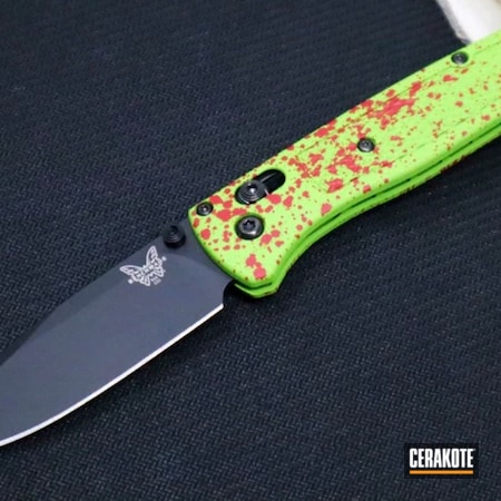 Powder Coating: Zombie Green H-168,S.H.O.T,Zombie Splatter,RUBY RED H-306,Benchmade