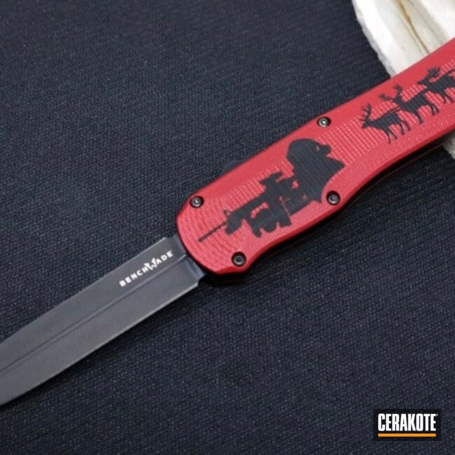 Cerakoted Benchmade Otf Pocket Knife In H-146 And H-306