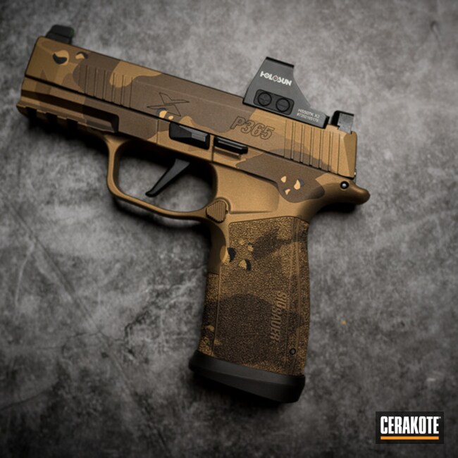 Cerakoted Sig Sauer P365 In H-190, H-258 And H-148