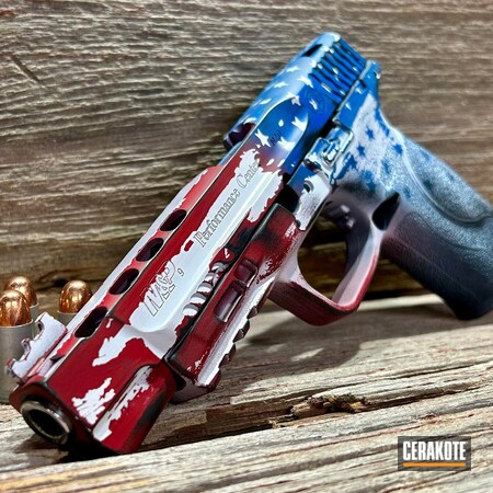 Powder Coating: S.H.O.T,NRA Blue H-171,Battleworn,Graphite Black H-146,RUBY RED H-306,Smith & Wesson,Stormtrooper White H-297,Distressed American Flag,American Flag