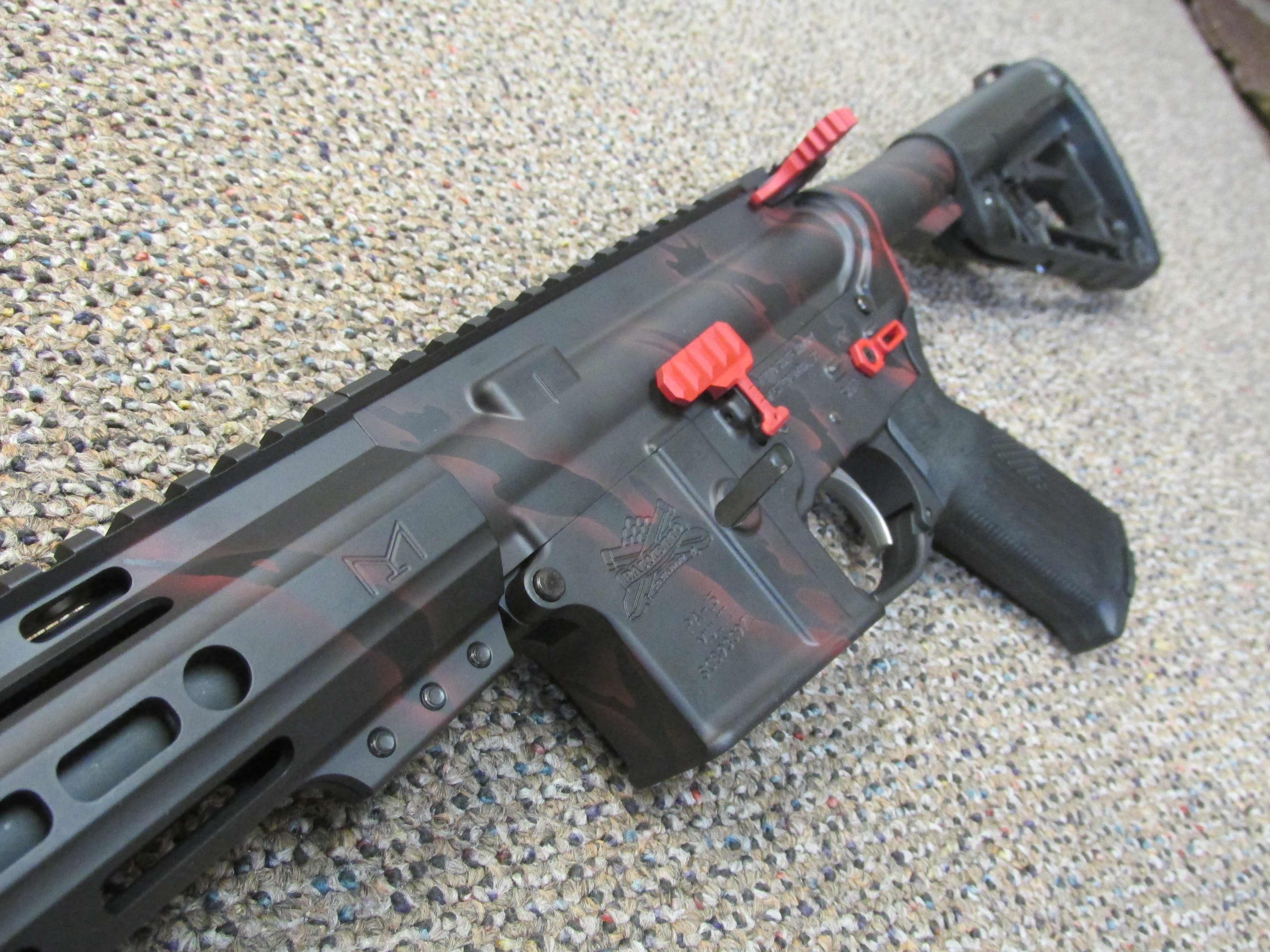 Three Color Fade coated with a Armor Black, Graphite Black and Ruby Red ...