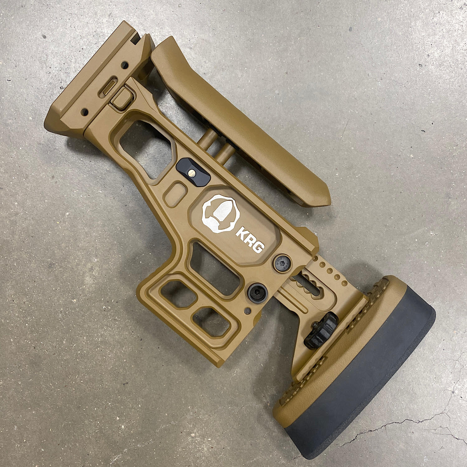 KRG Adjustable Buttstock in H-30118 FS Field Drab with markings ...