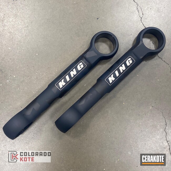 Sway Bar End Links For Custom Toyota Tro In H-146 Graphite Black And H-188 Magpul Stealth Grey 