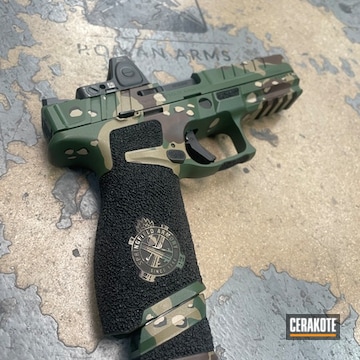 Cerakoted Highland Green, Coyote Tan And Graphite Black Custom Pistol
