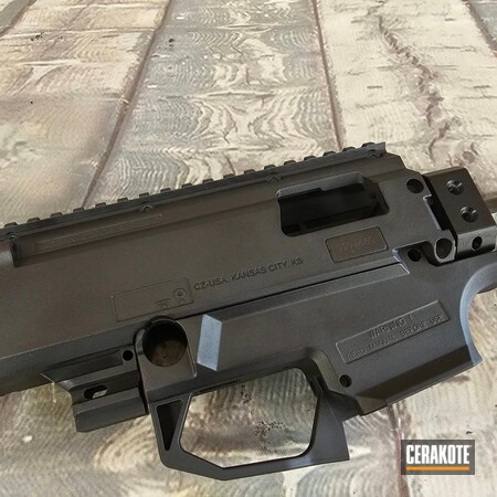 Powder Coating: Graphite Black H-146,S.H.O.T,CZ Scorpion Evo,Tactical Rifle,AR-15,Gun Parts,Upper / Lower,AR Upper